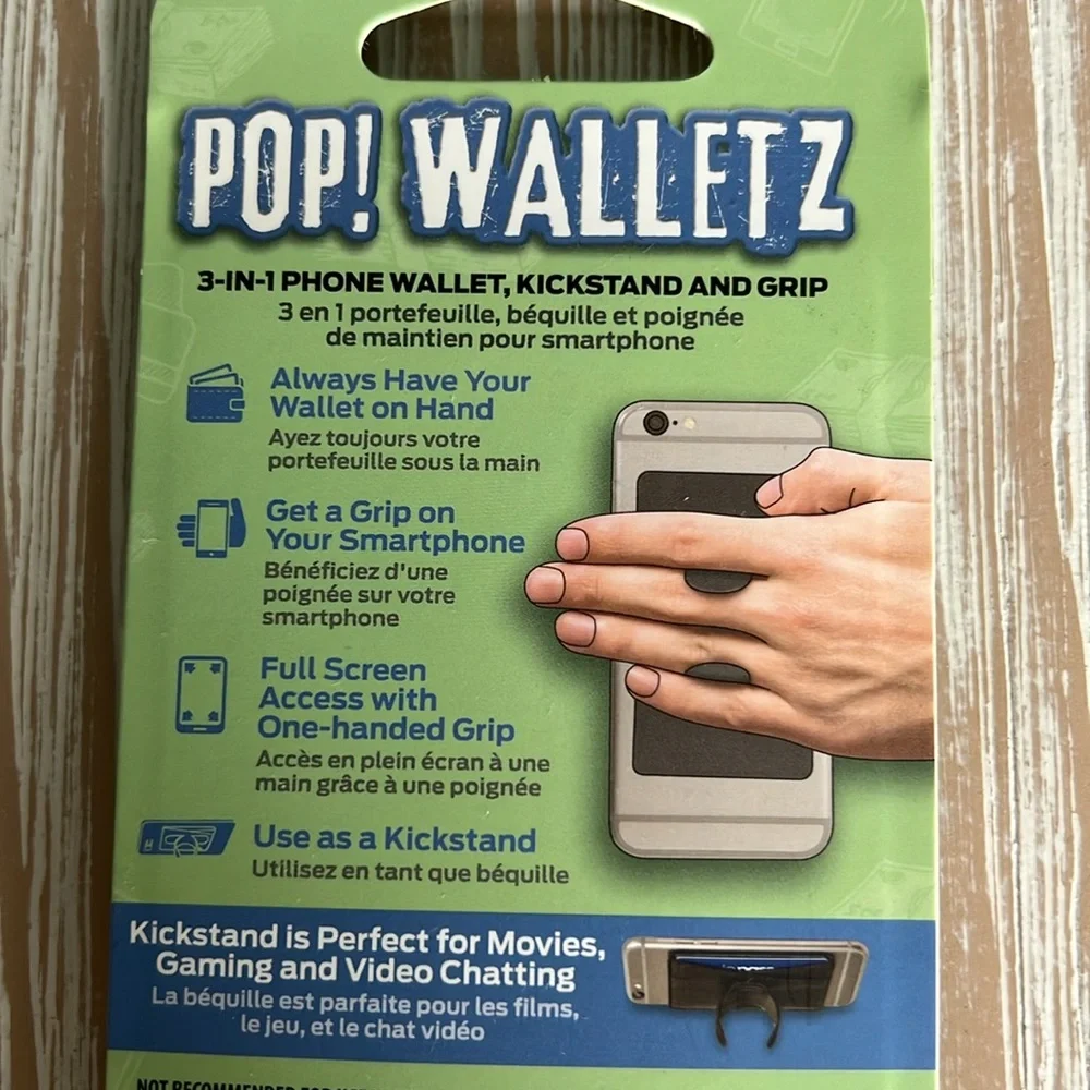 Pop! Walletz 3 in 1 Phone Wallet, Kickstand, and Grip NWT